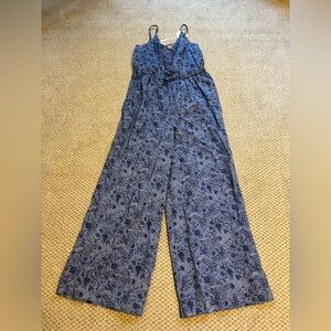 Blue Floral Jumpsuit from Monoprix, size M